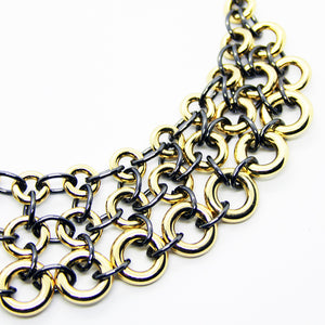 Seducción: Cascading Circle Necklace Set. Fashion Jewelry by Nando Medina