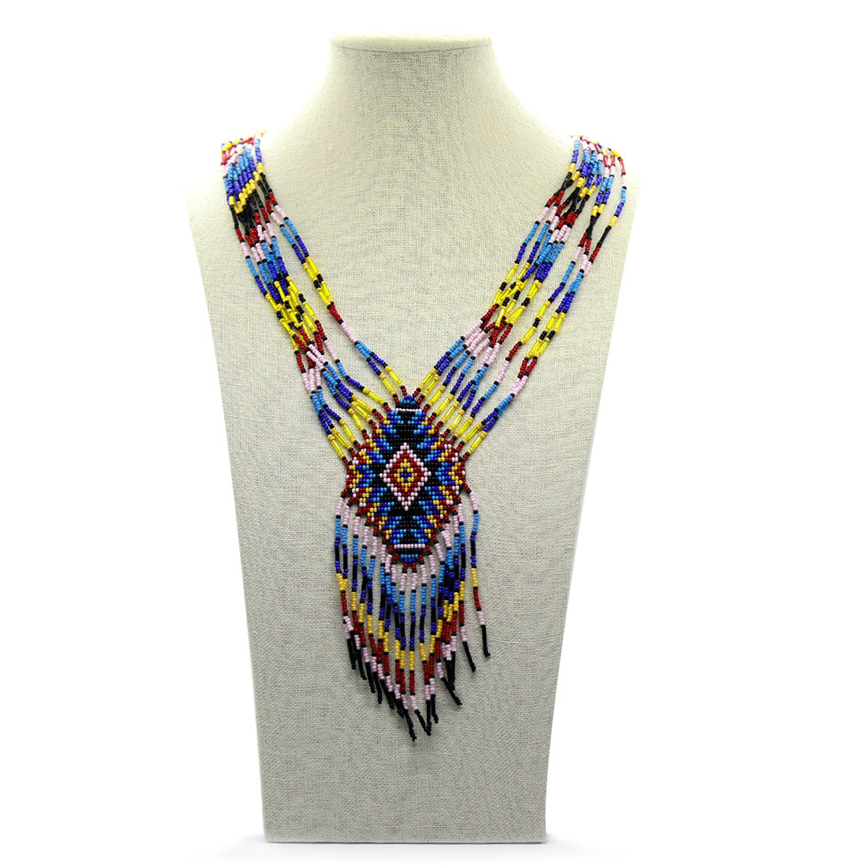 Papagayo Multicolor Beaded Necklace. Fashion Jewelry by Nando Medina