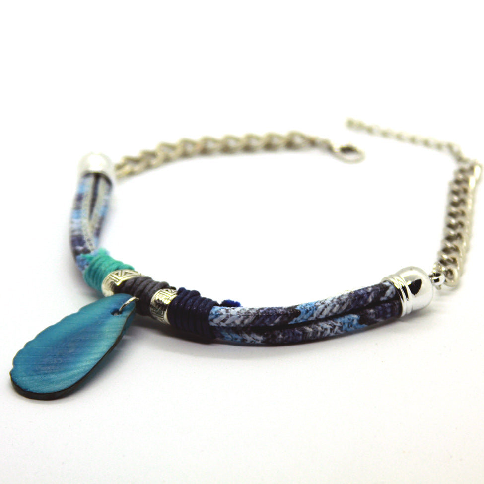 Seducción: Charm Wrapped Rope Necklace. Fashion Jewelry by Nando Medina 