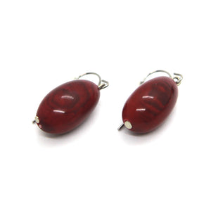 Earthy: Red Tagua Heart Pendant Necklace Set. Fashion Jewelry by Nando Medina
