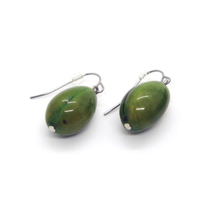 Earthy: Olive Green 3 Tagua Hearts Necklace Set. Fashion Jewelry by Nando Medina