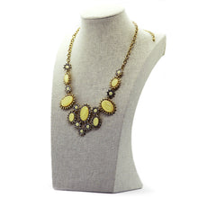 Šumivé: Encrusted Milky Stone Statement Necklace. Fashion Jewelry by Nando Medina