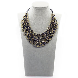 Seducción: Cascading Circle Necklace Set. Fashion Jewelry by Nando Medina
