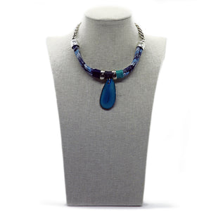 Seducción: Charm Wrapped Rope Necklace. Fashion Jewelry by Nando Medina 