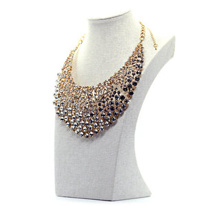 Sparkling crystal rhinestone bib necklace, by Nando Medina