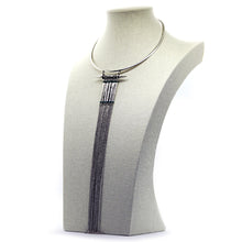 Seducción: Sleek Spike+Chain Fringe Choker. Fashion Jewelry by Nando Medina