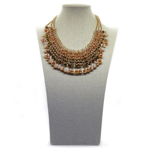 Hand-made faceted glass bead necklace, by Nando Medina