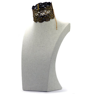 Seducción: Gold Baroque Lace Choker. Fashion Jewelry by Nando Medina