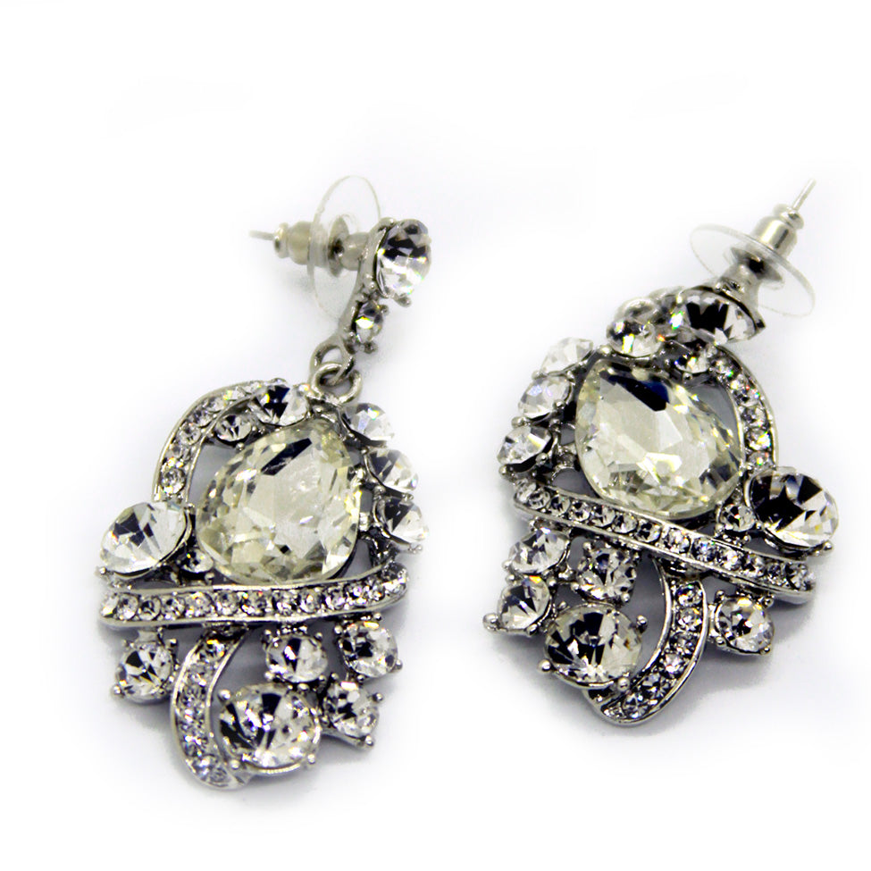 Sparkling crystal rhinestone earrings, by Nando Medina