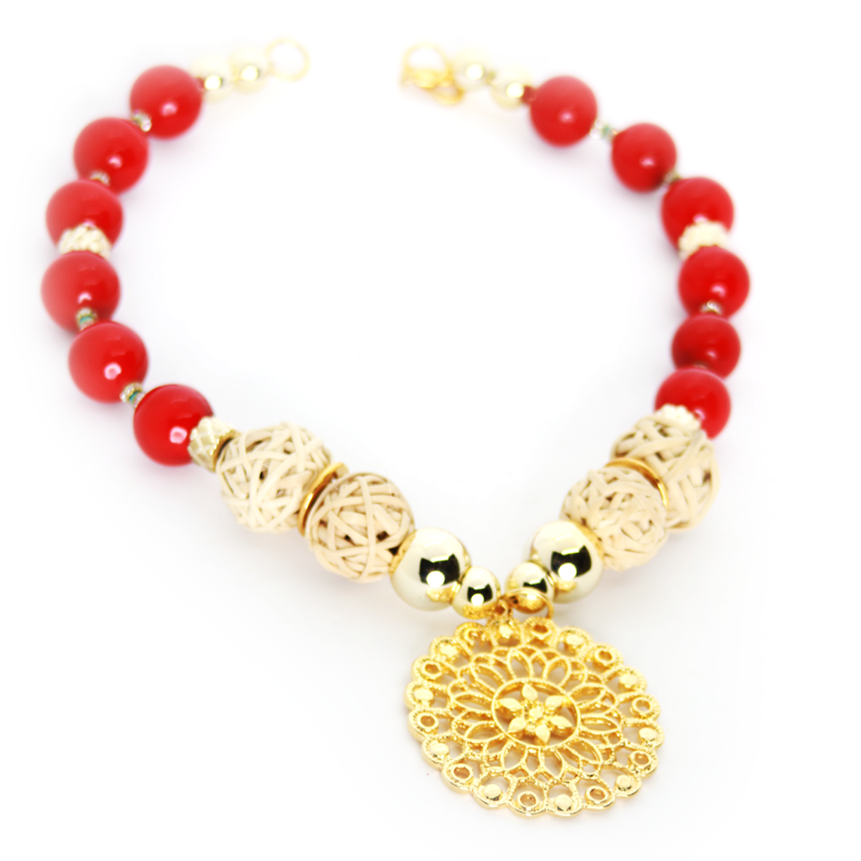 Nando Medina, Red Agate Necklace. Seduction Collection..
