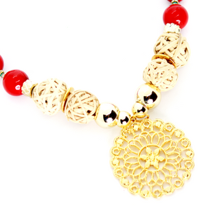 Nando Medina, Red Agate Necklace. Seduction Collection.