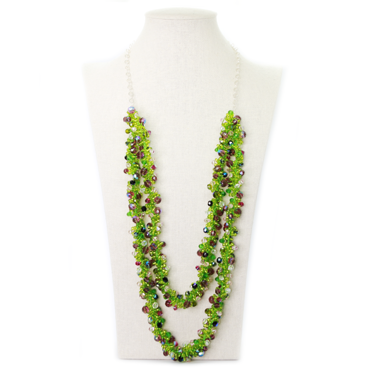 Nando Medina, Green Cascade Necklace. Seduction Collection.