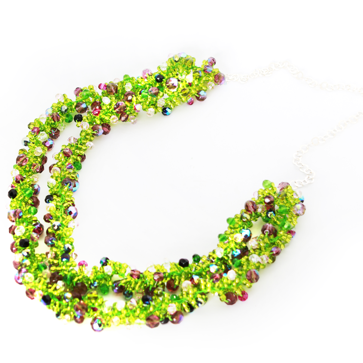 Nando Medina, Green Cascade Necklace. Seduction Collection.