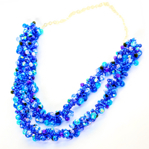 Nando Medina. Blued Cascade Necklace. Seduction Collection.