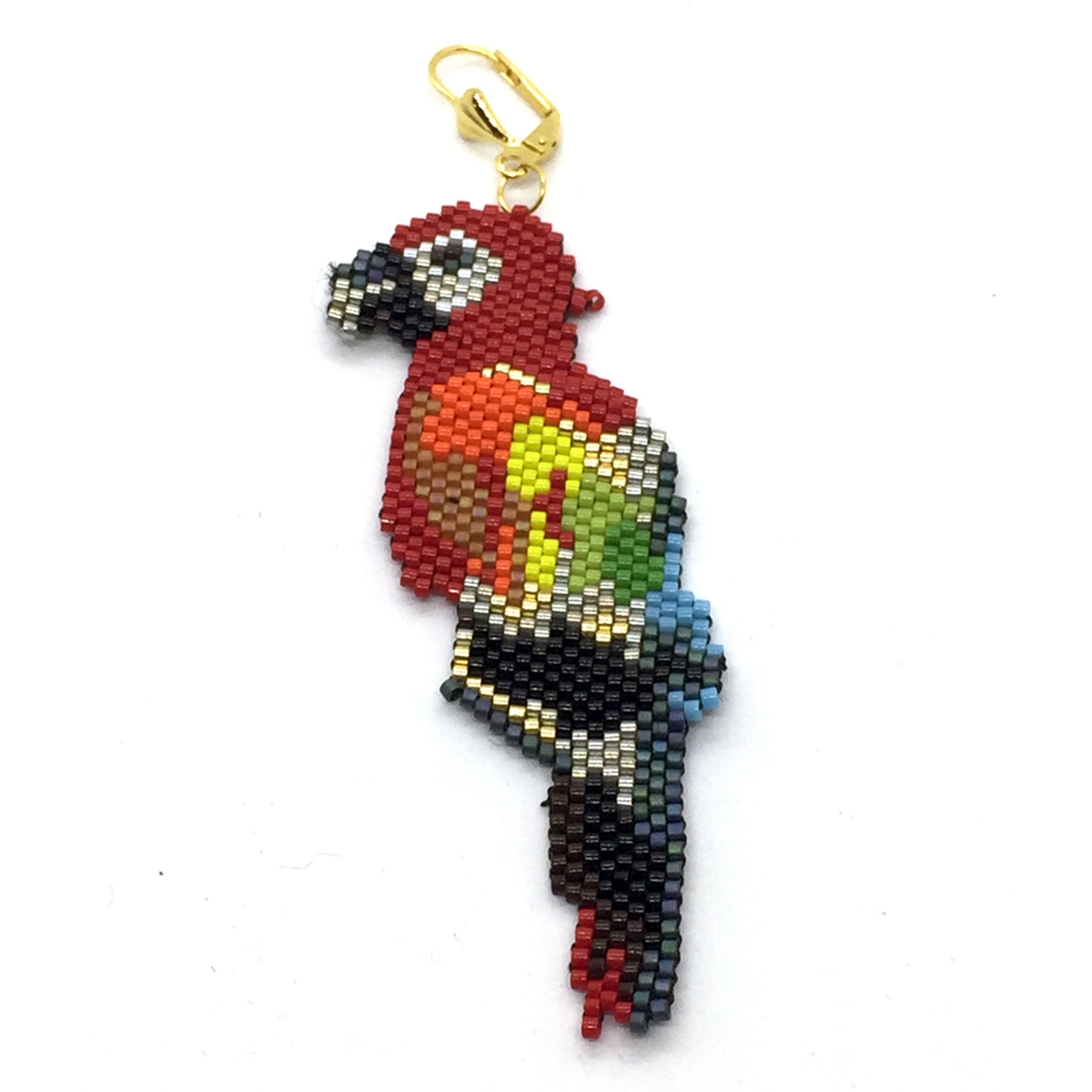 Nando Medina Earrings: Scarlet Macaw Earrings, Libia Collection