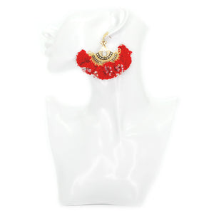 Nando Medina Earrings: Red Cordobés - Libia Collection