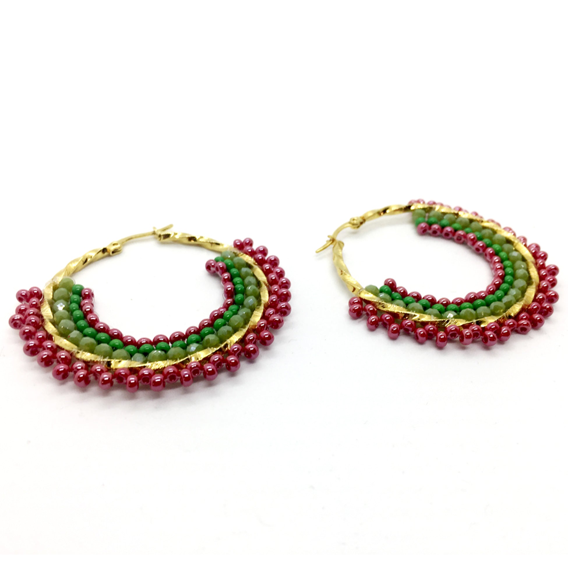 Nando Medina Earrings: Tuscany Rondelle - Libia Collection