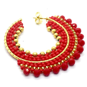 Nando Medina Earrings: Passion Red - Libia Collection