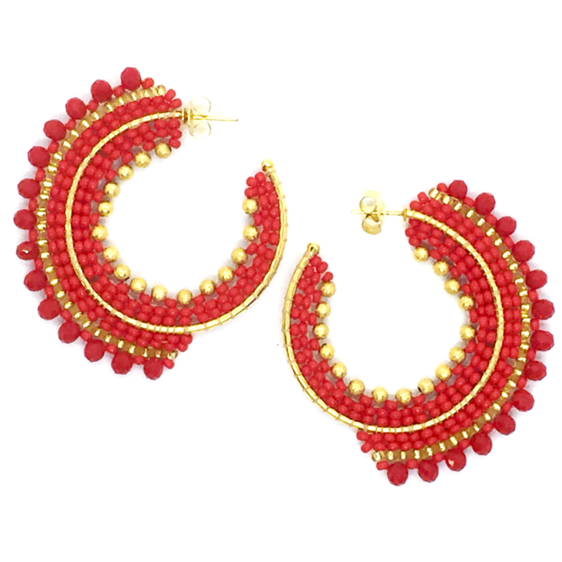 Nando Medina Earrings: Passion Red - Libia Collection