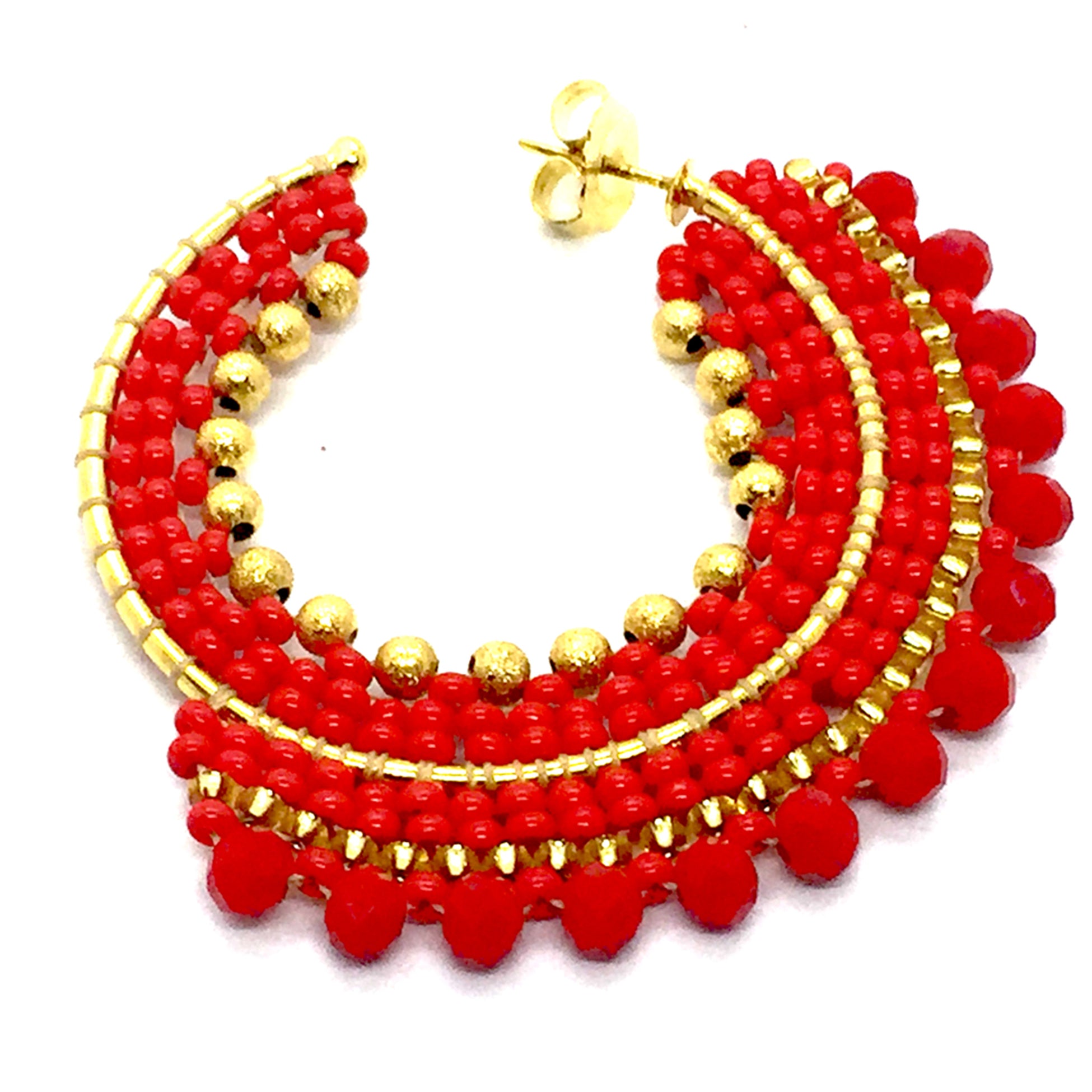Nando Medina Earrings: Passion Red - Libia Collection