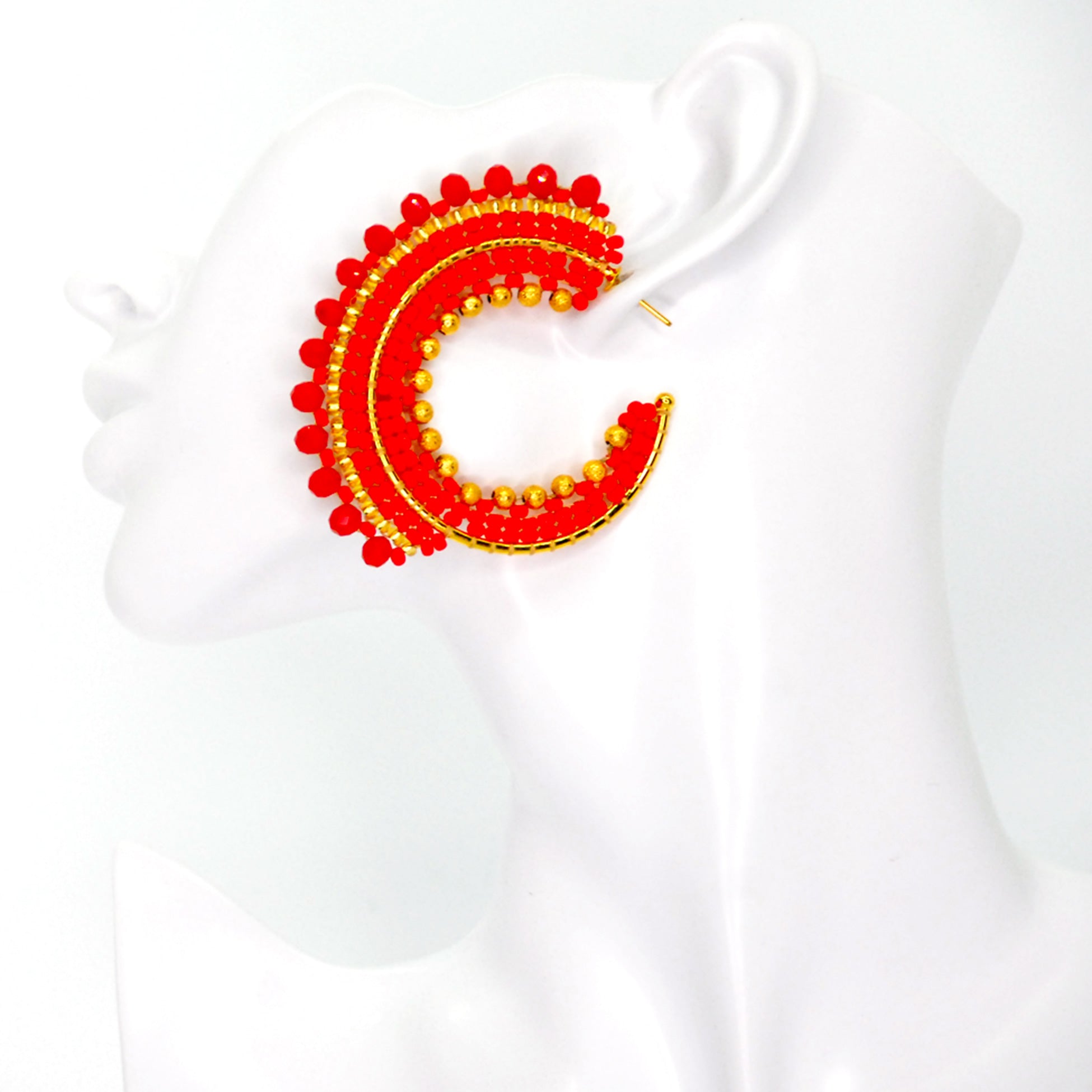 Nando Medina Earrings: Passion Red - Libia Collection