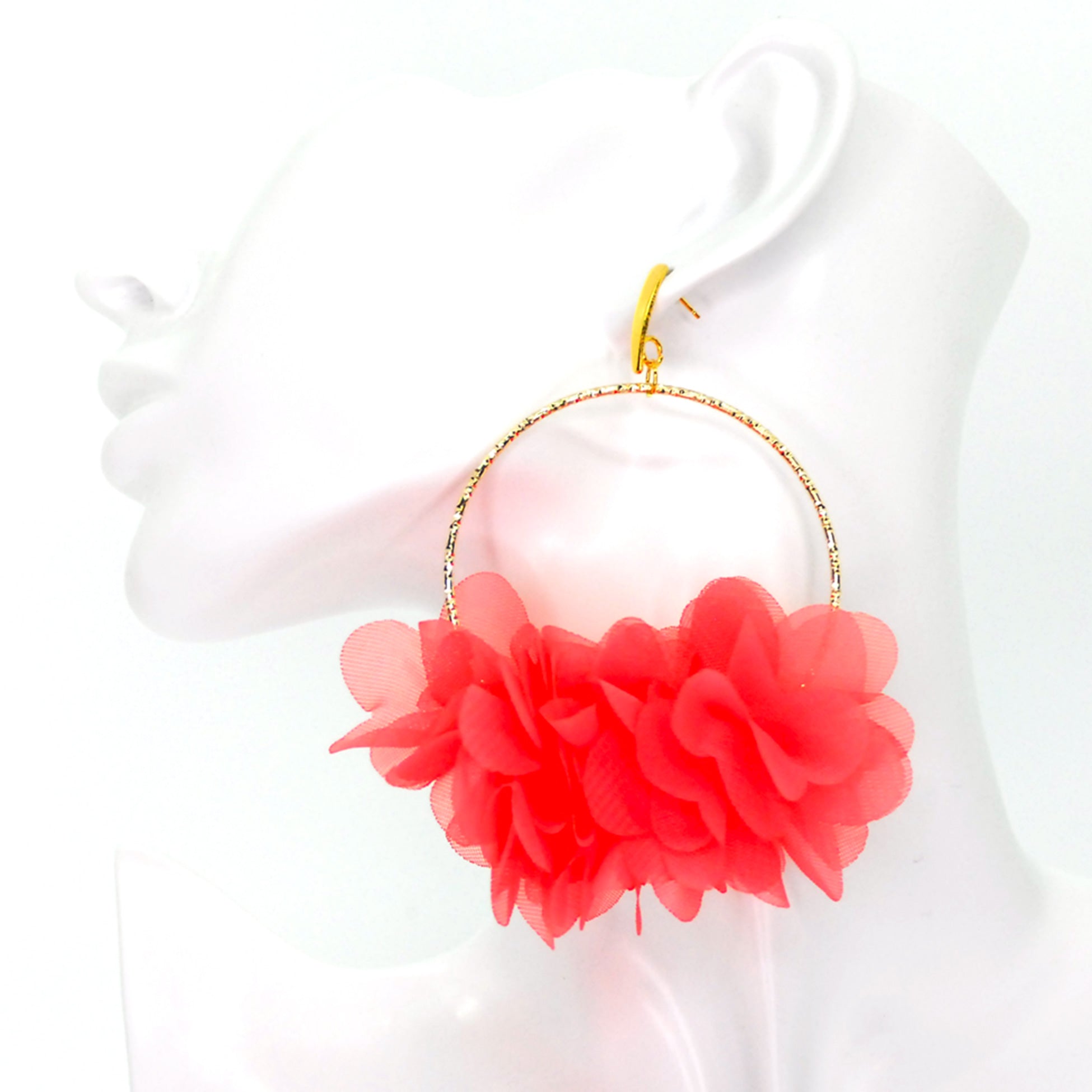 Nando Medina Earrings: Salmon Petals Ring, Libia Collection