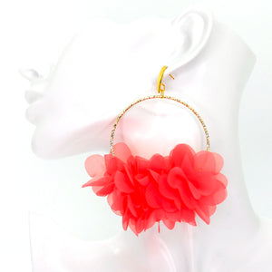 Nando Medina Earrings: Salmon Petals Ring, Libia Collection