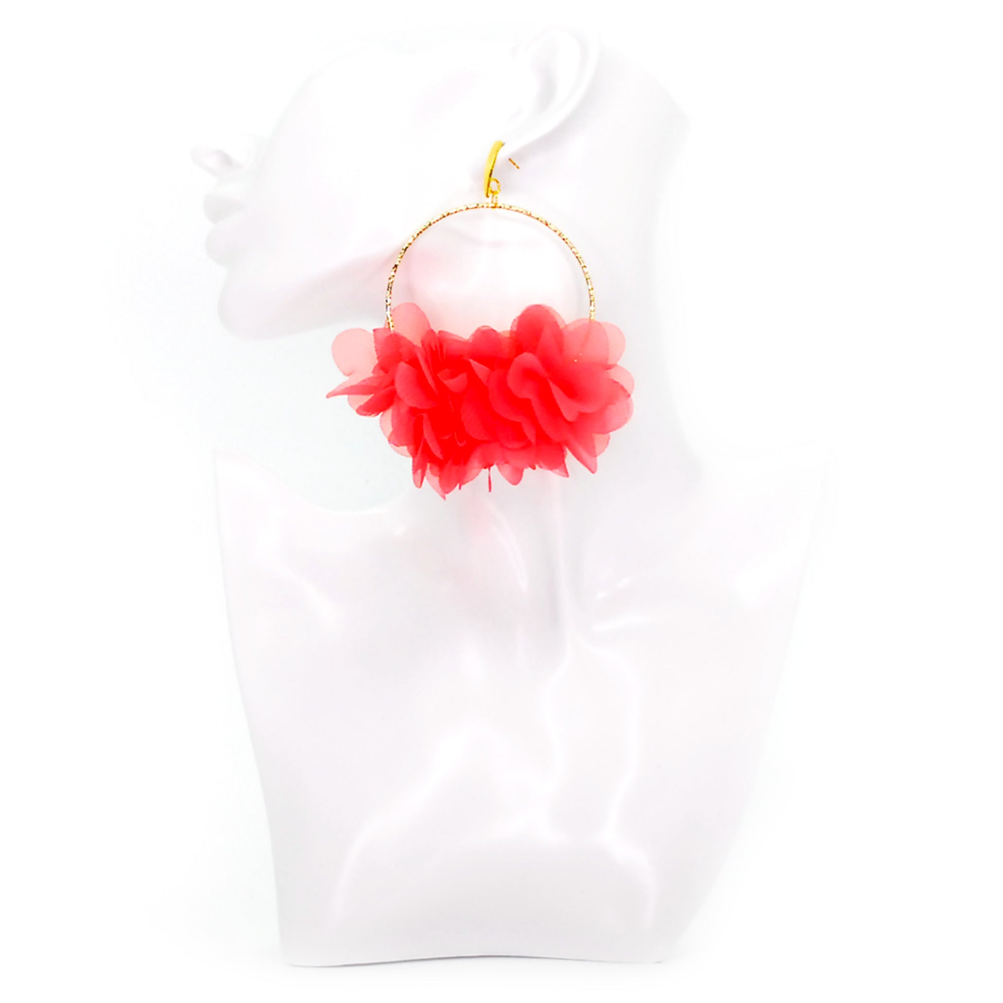 Nando Medina Earrings: Salmon Petals Ring, Libia Collection