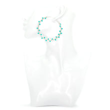 Nando Medina Earrings: Sterling Silver Turquoise Beads- Libia Collection