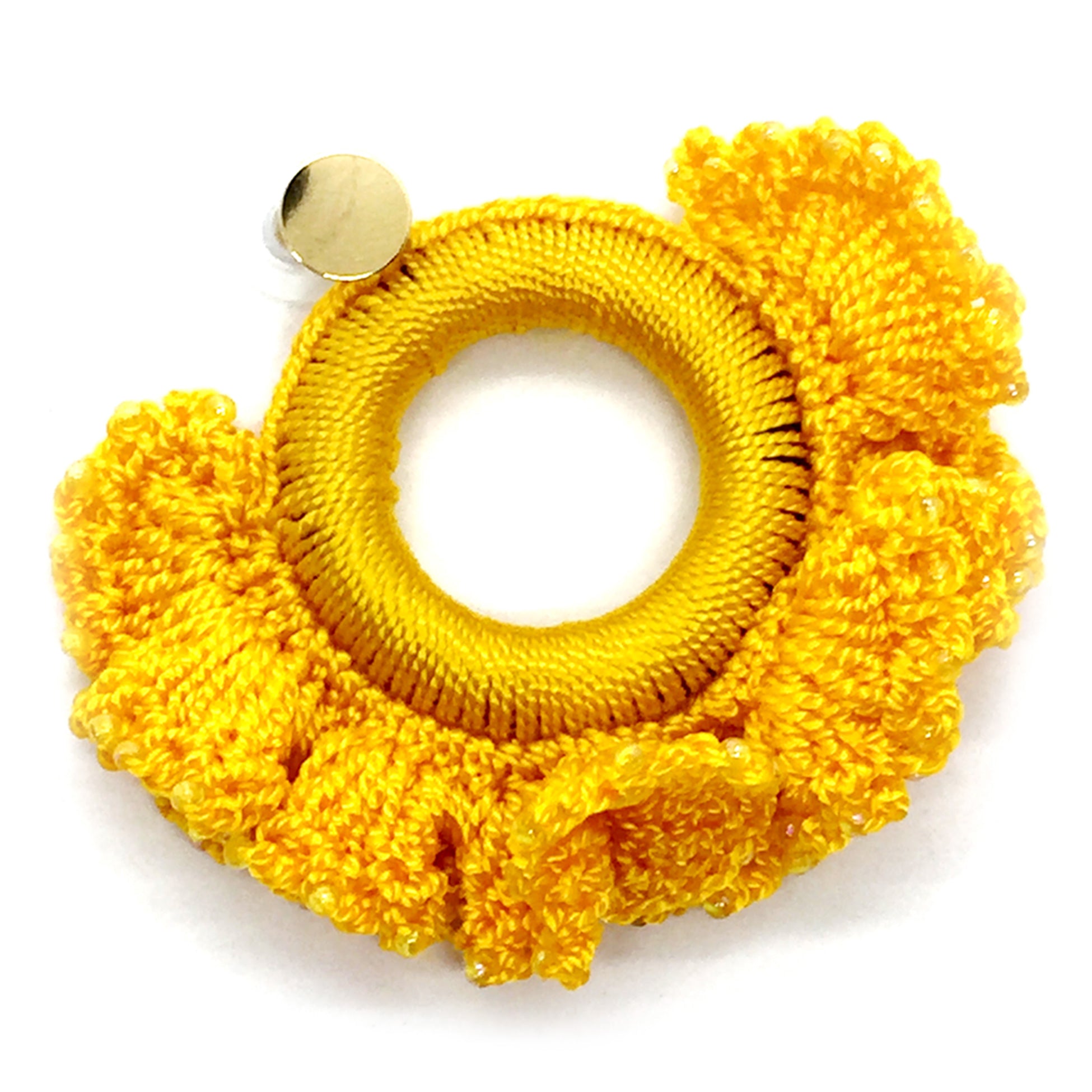 Nando Medina Earrings: Yellow Cockscomb - Libia Collection