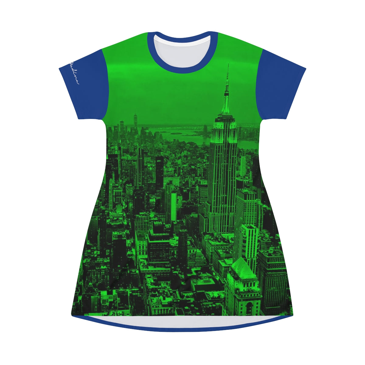 Shirtdress, Blue-Green NYC View