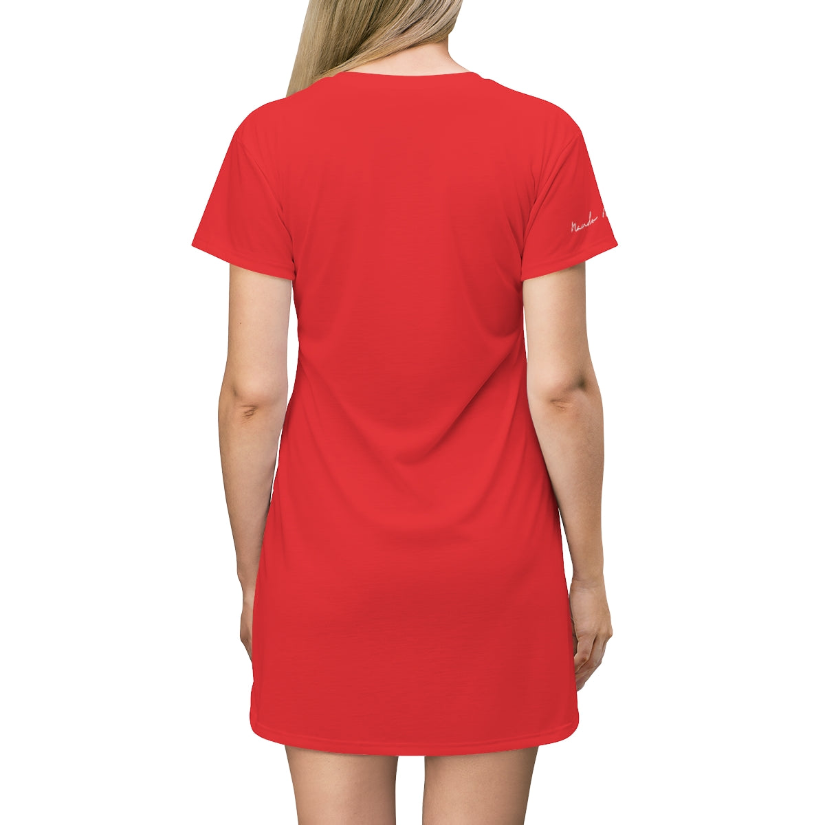 Shirtdress, Red Floral Motive