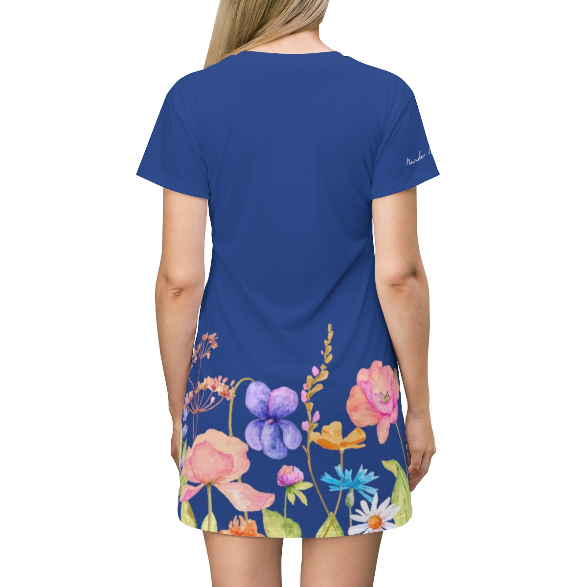 Shirtdress, Dark Blue Garden