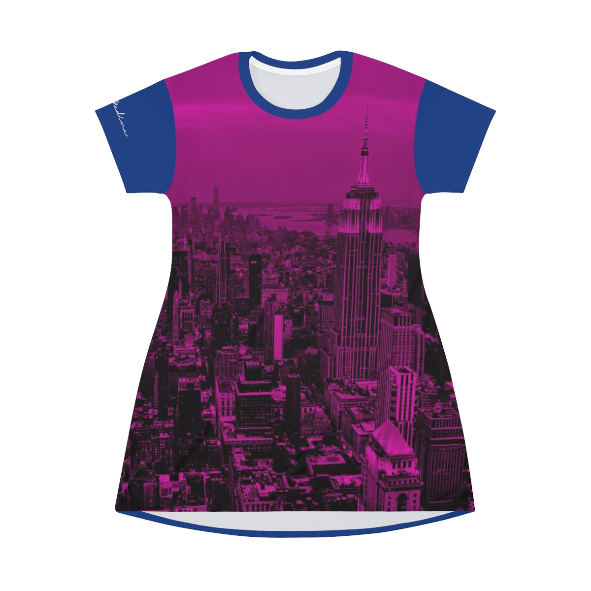 Shirtdress, Blue-Pink NYC View