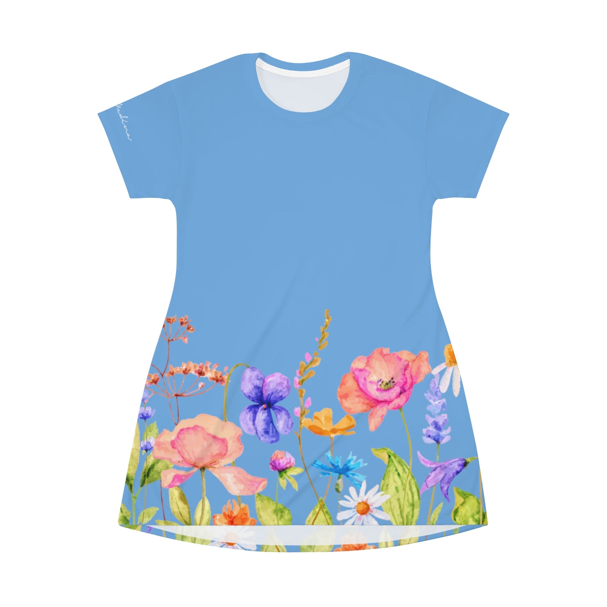 Shirtdress, Light Blue Garden