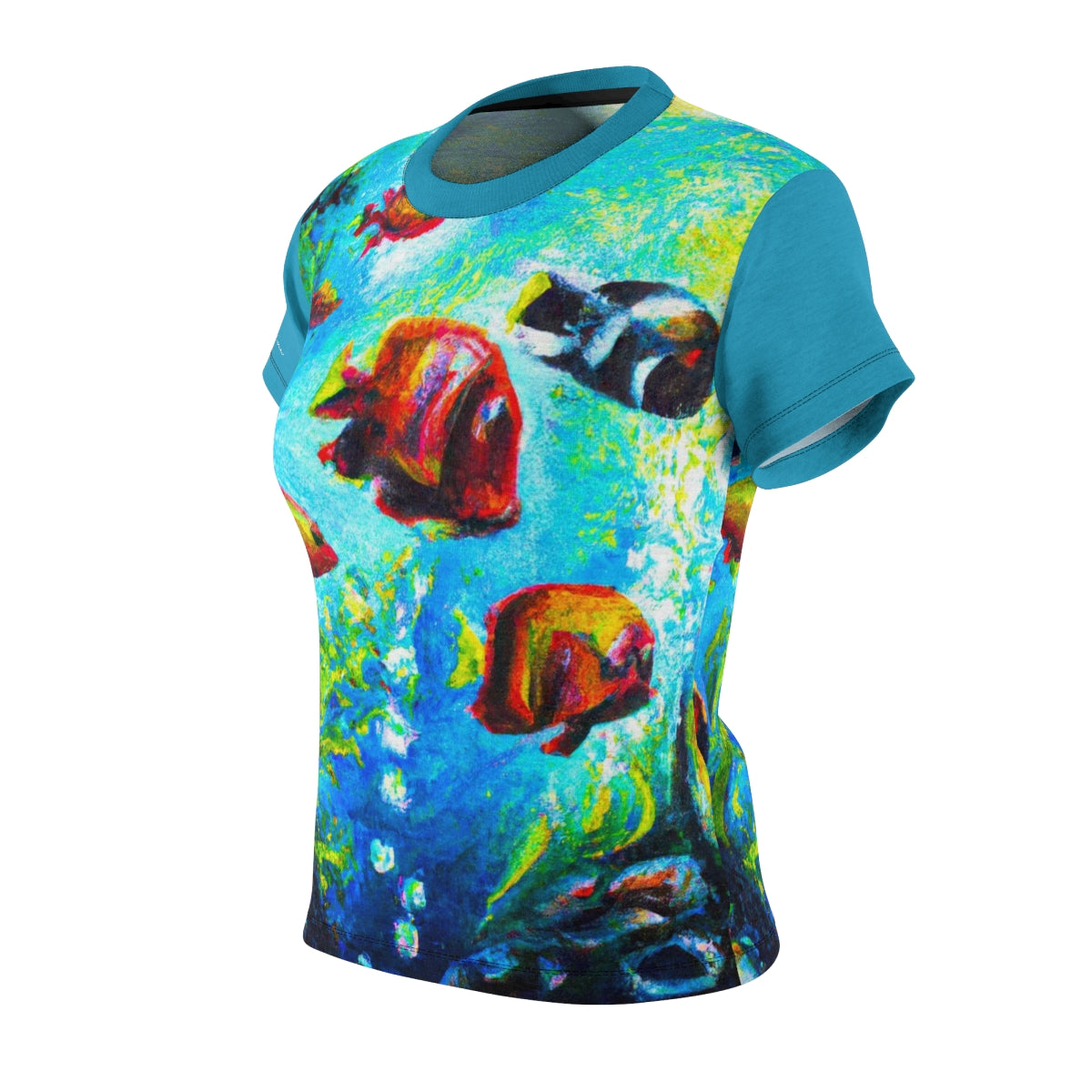 T-Shirt, Turquoise Tropical Aquarium