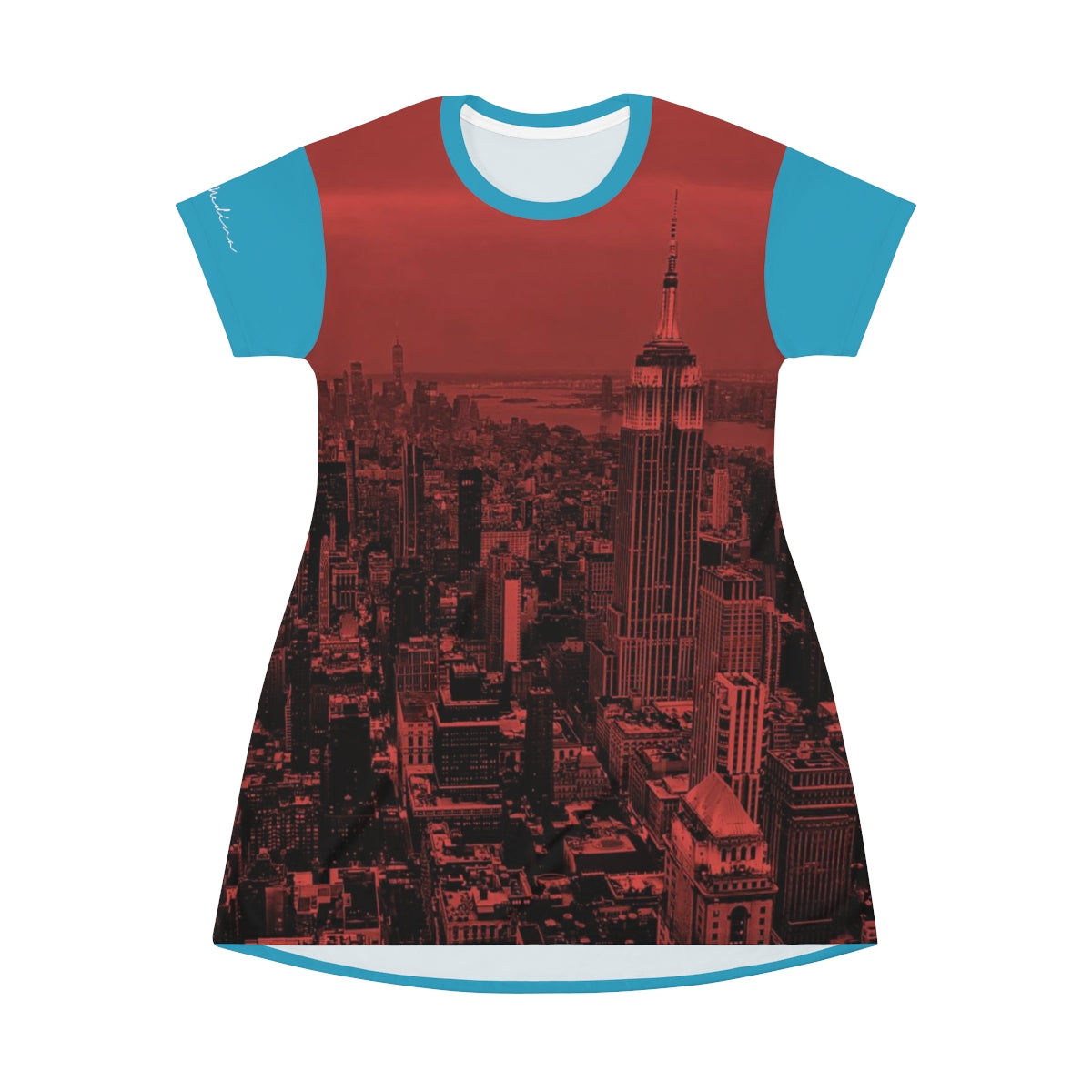 Shirtdress, Turquoise-Red NYC View