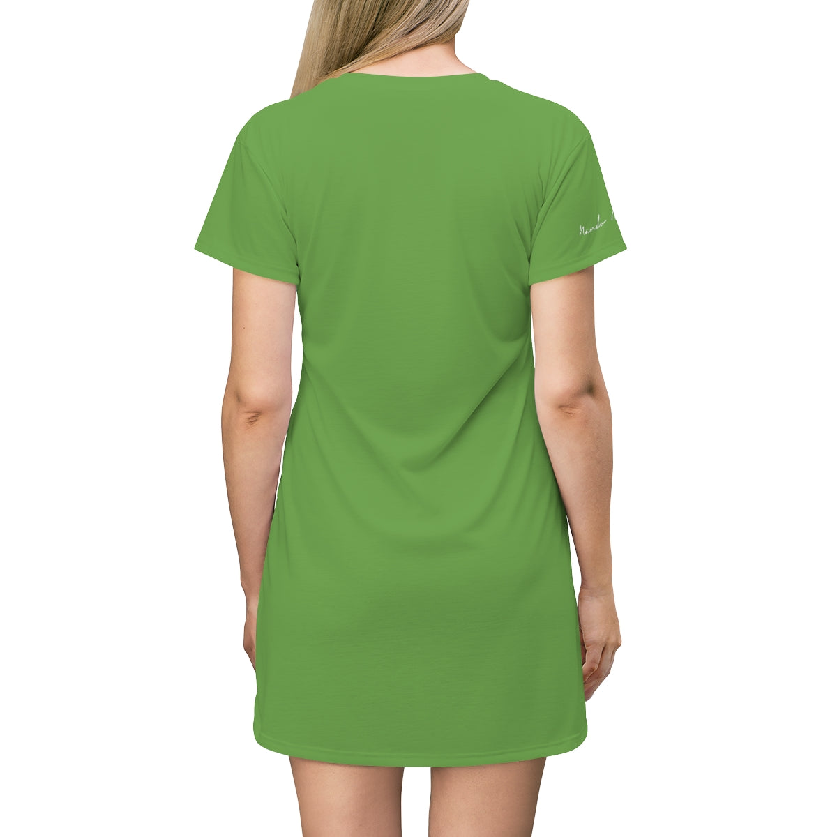 Shirtdress, Green Foliage Motive