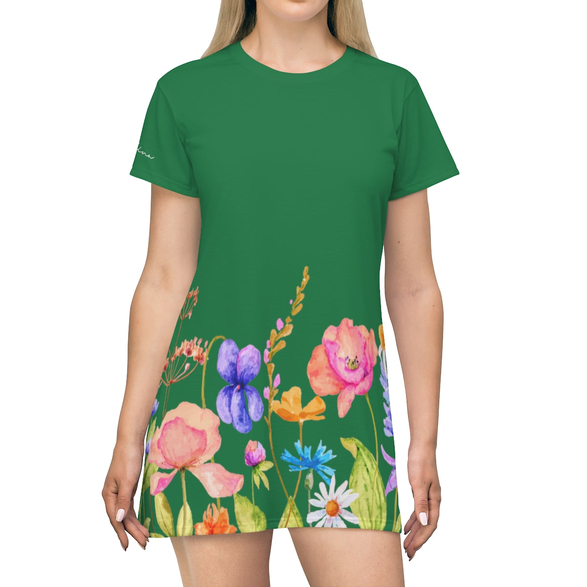 Shirtdress, Dark Green Garden