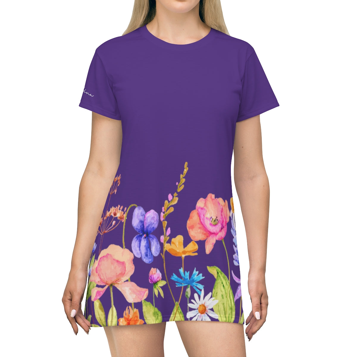 Shirtdress, Purple Garden